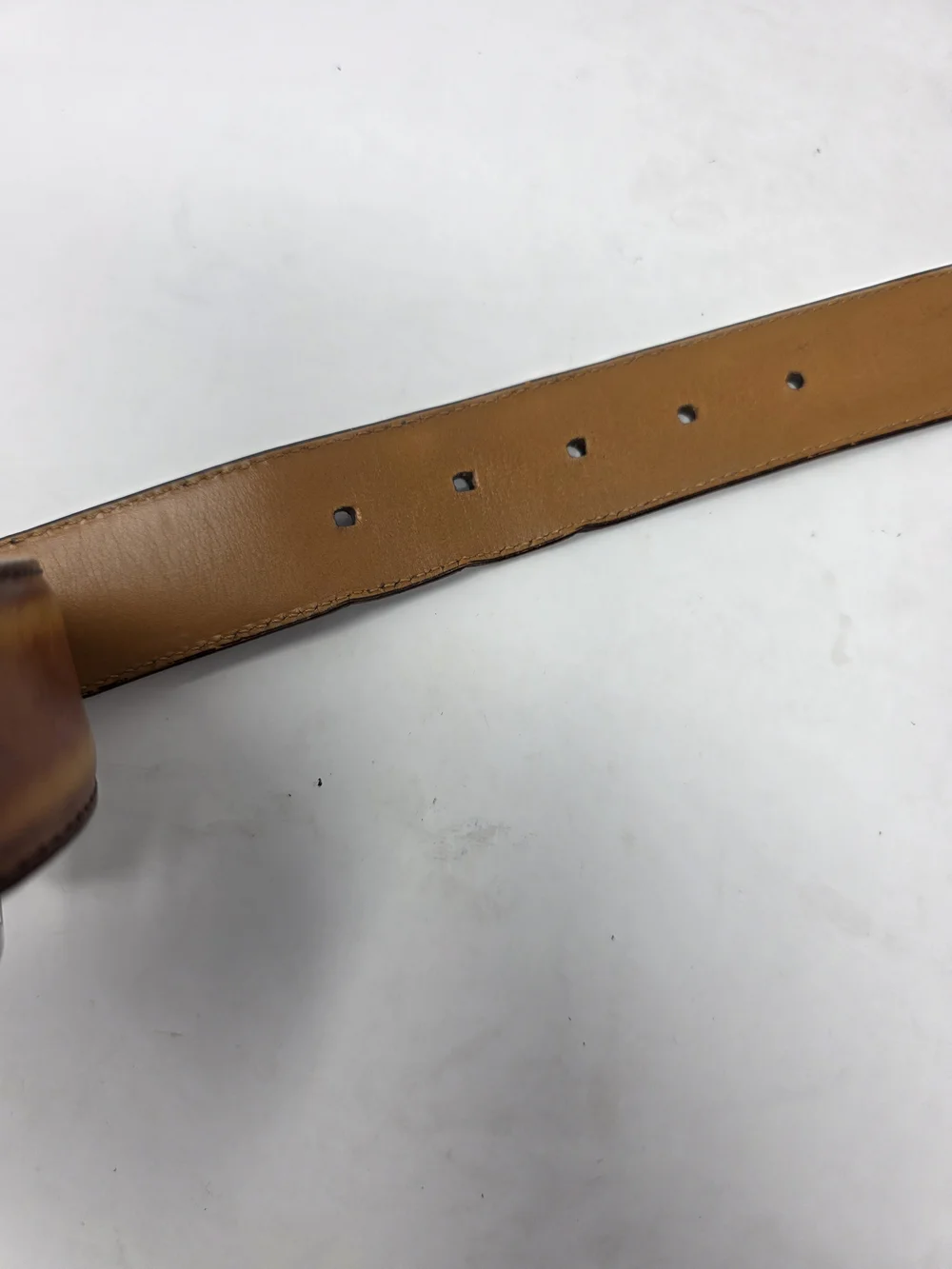 Magnanni Men’s Brown Leather Belt Size 40 Made in Spain Cognac Dress Belt